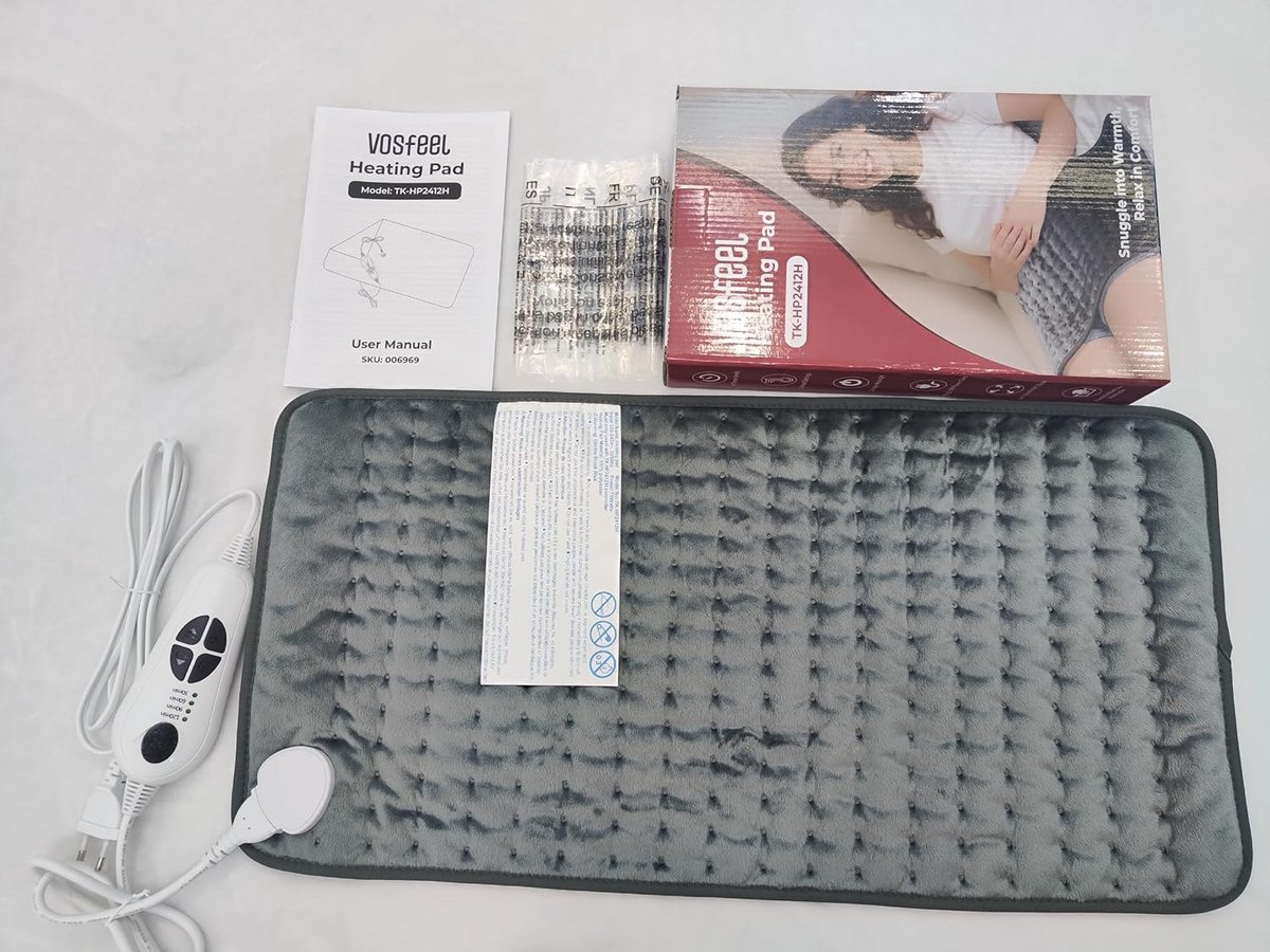 Elektrisch Warmtekussen voor Rug, Nek en Schouders met Timer en Controller