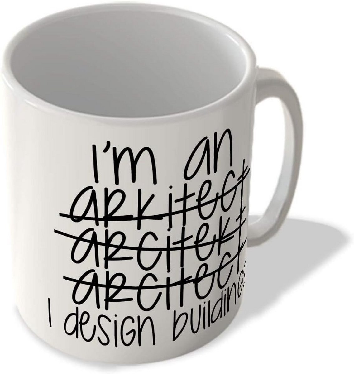 Mok voor Architecten - Ontwerp Gebouwen - Keramiek 11fl.oz.