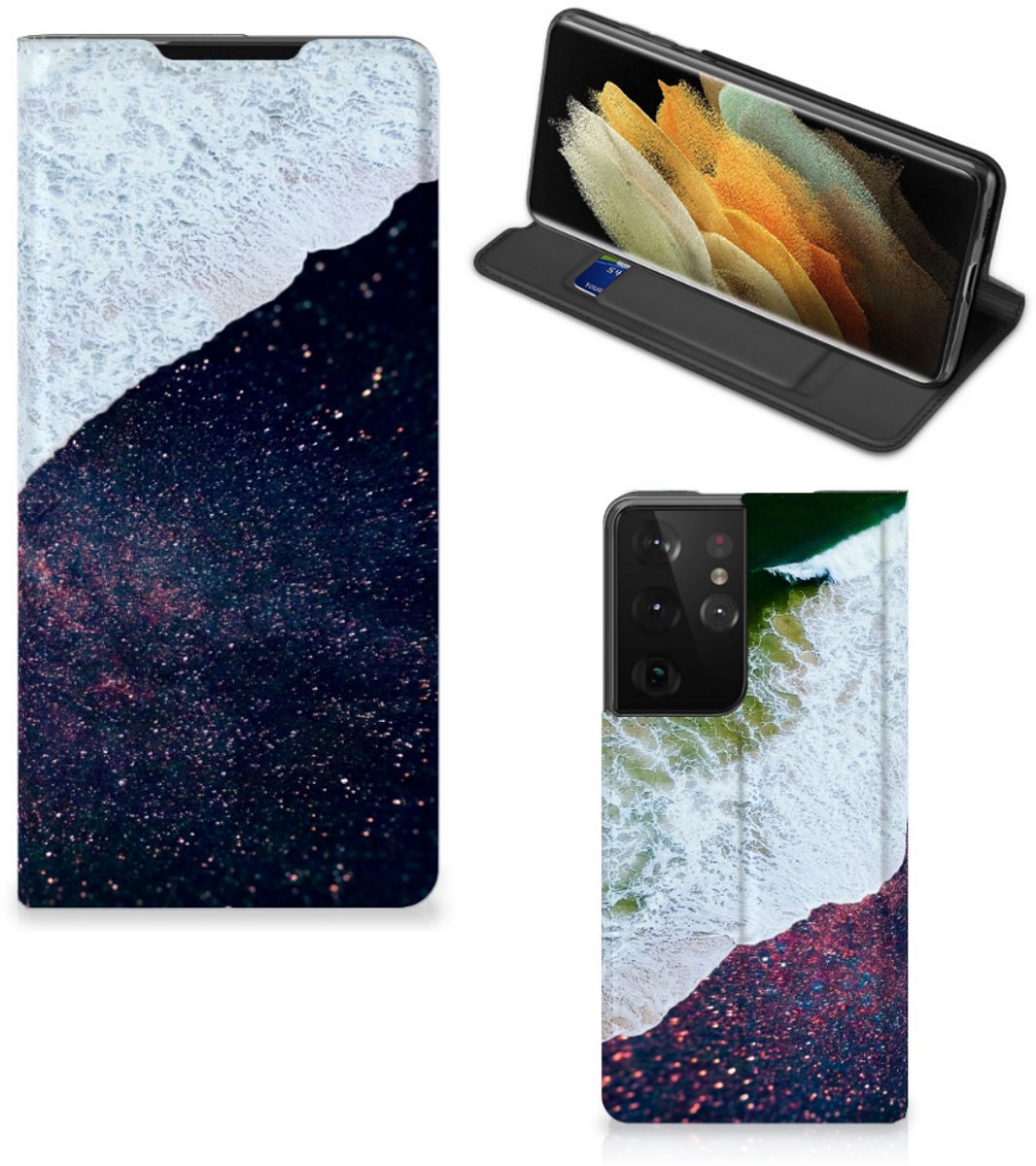 Samsung Galaxy S21 Ultra Stand Case Sea in Space