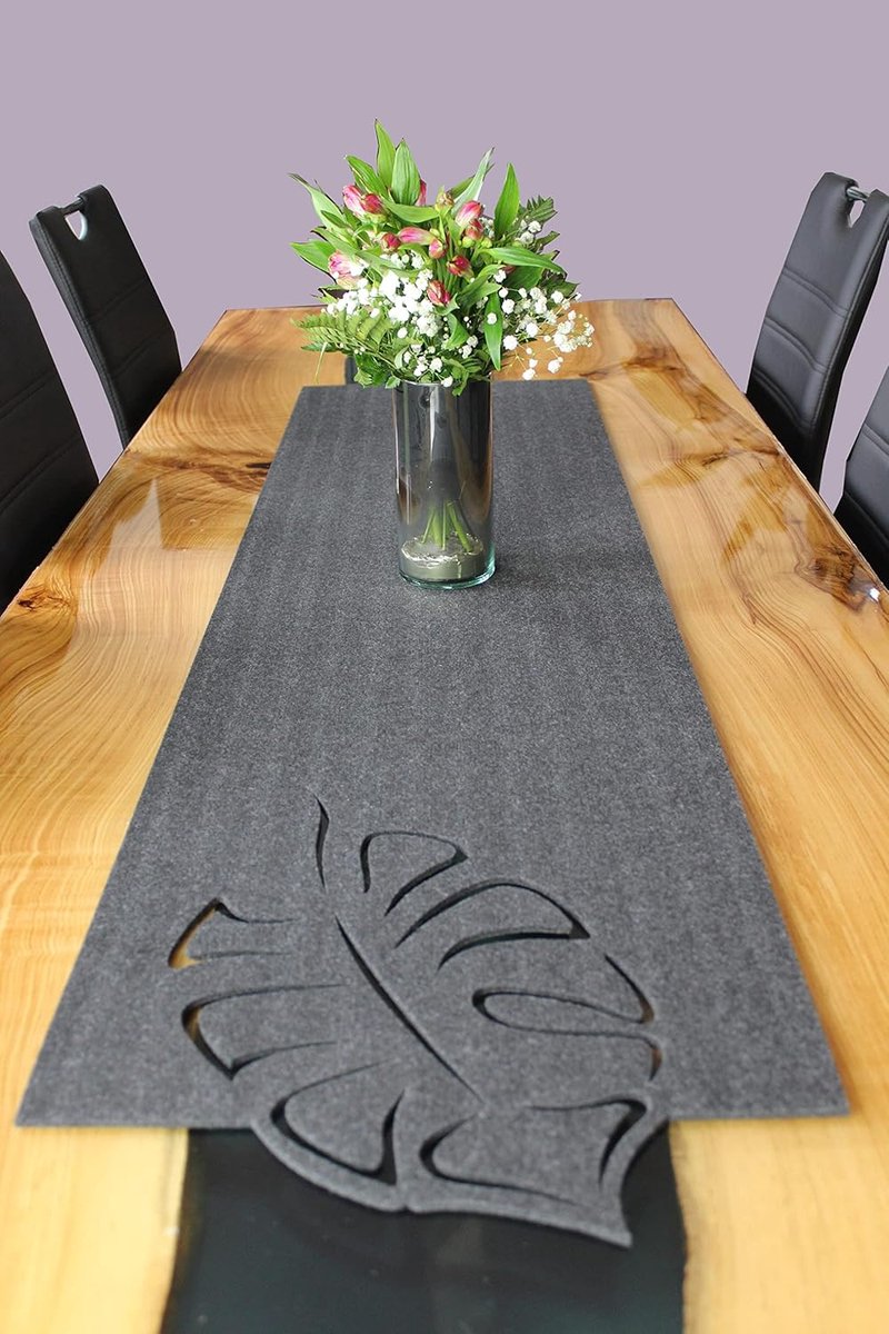 Stijlvolle Vilt Tafelrunner - Wasbare Tafelloper - Verhit en Vlekbestendig - 30 x 120 cm