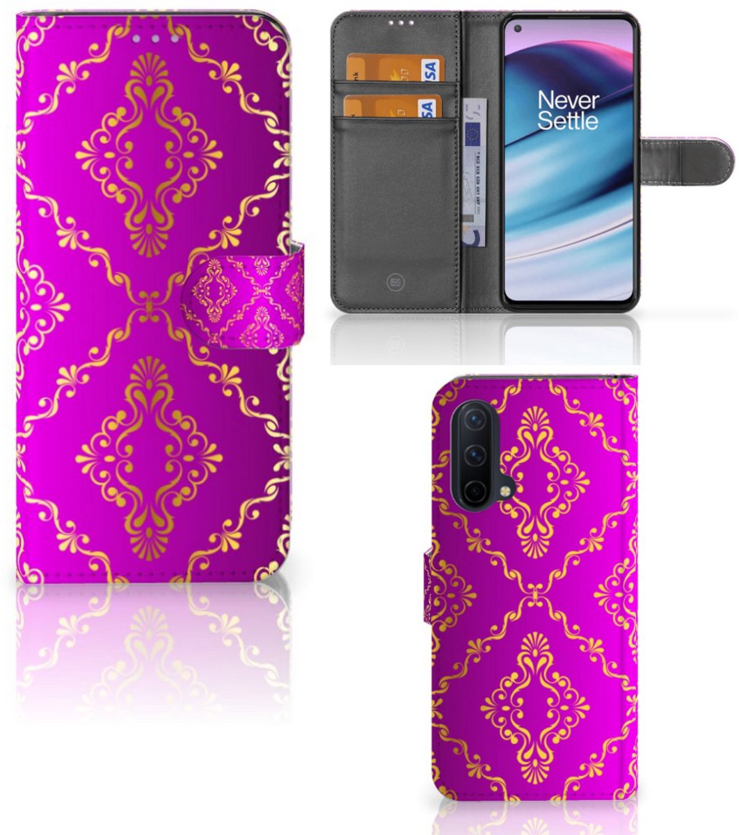 Wallet Case OnePlus Nord CE 5G Barok Roze