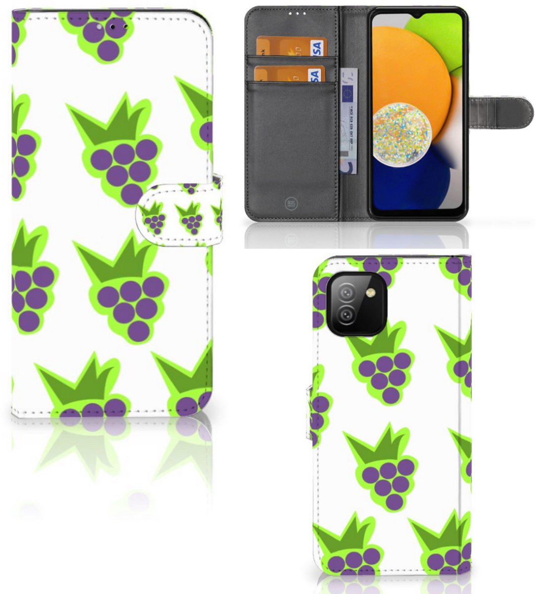 Samsung Galaxy A03 Book Cover Druiven