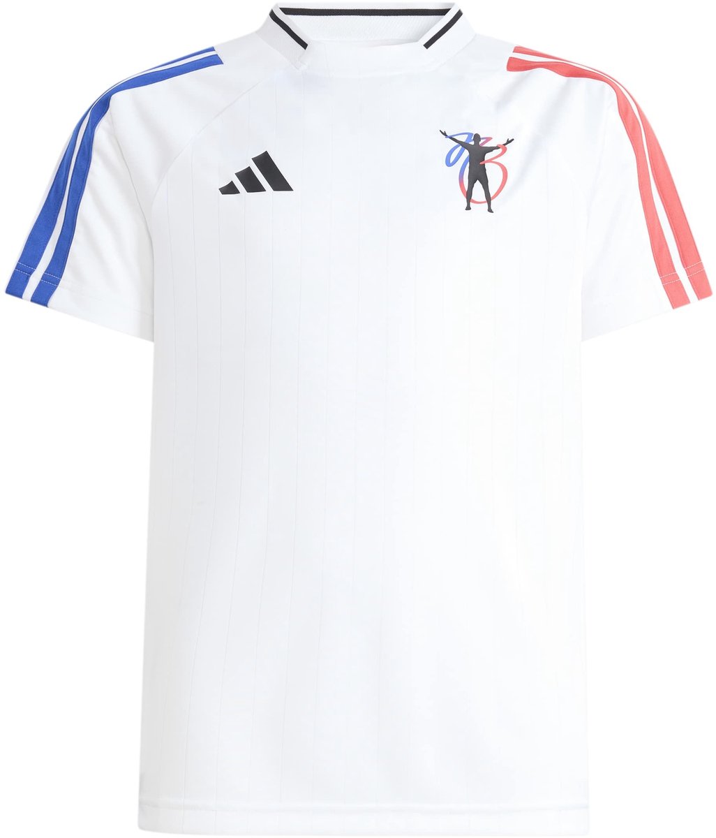 ADIDAS - jb hot tee y - T-shirt voetbal train km jonge - Wit