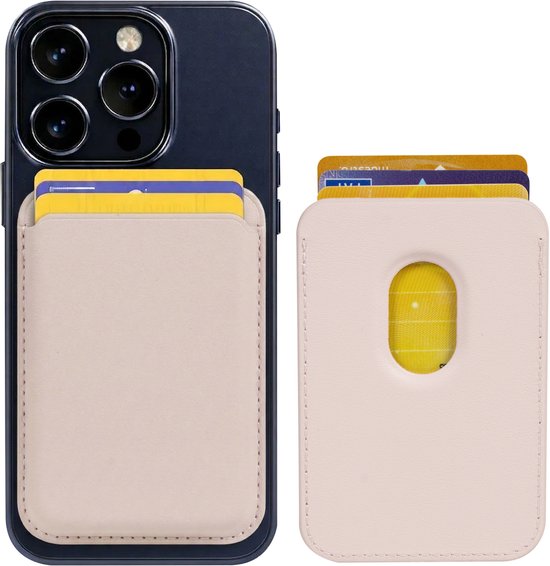 Porte-cartes Nuvance - Compatible avec MagSafe Wallet - Porte-cartes - 3 cartes - Porte-cartes magnétique - Rose