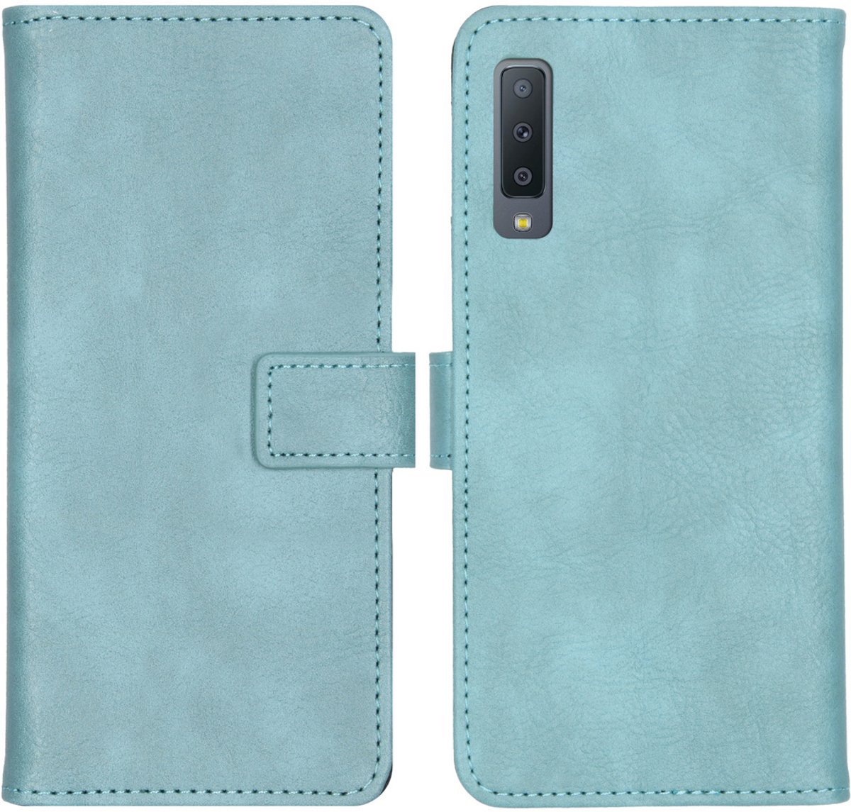 imoshion Hoesje - Geschikt voor Samsung Galaxy A7 (2018) - Luxe Bookcase - Lichtblauw
