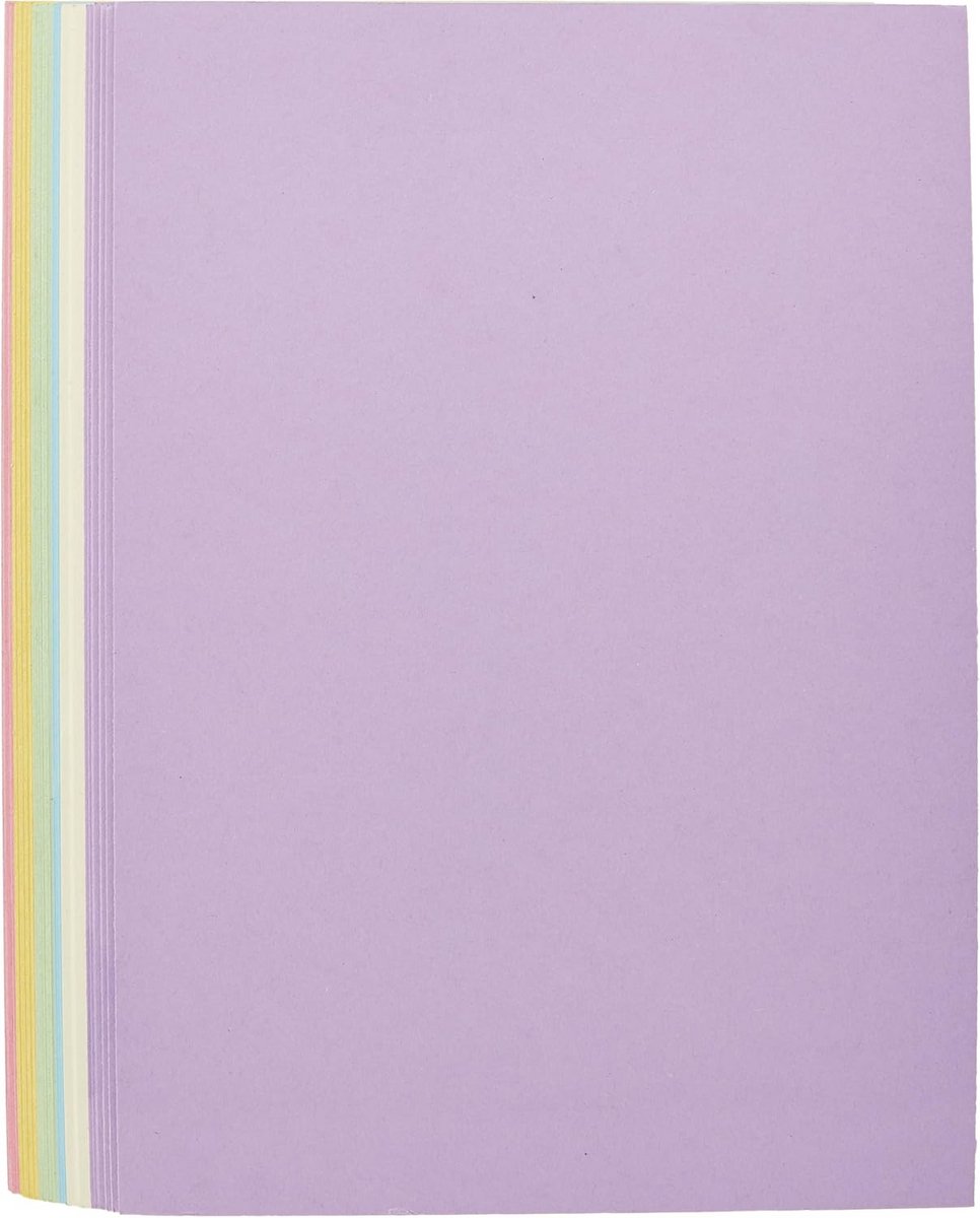 A4 Gekleurde Kaart - Pastel Regenboog 220 GSM (Pack van 50)