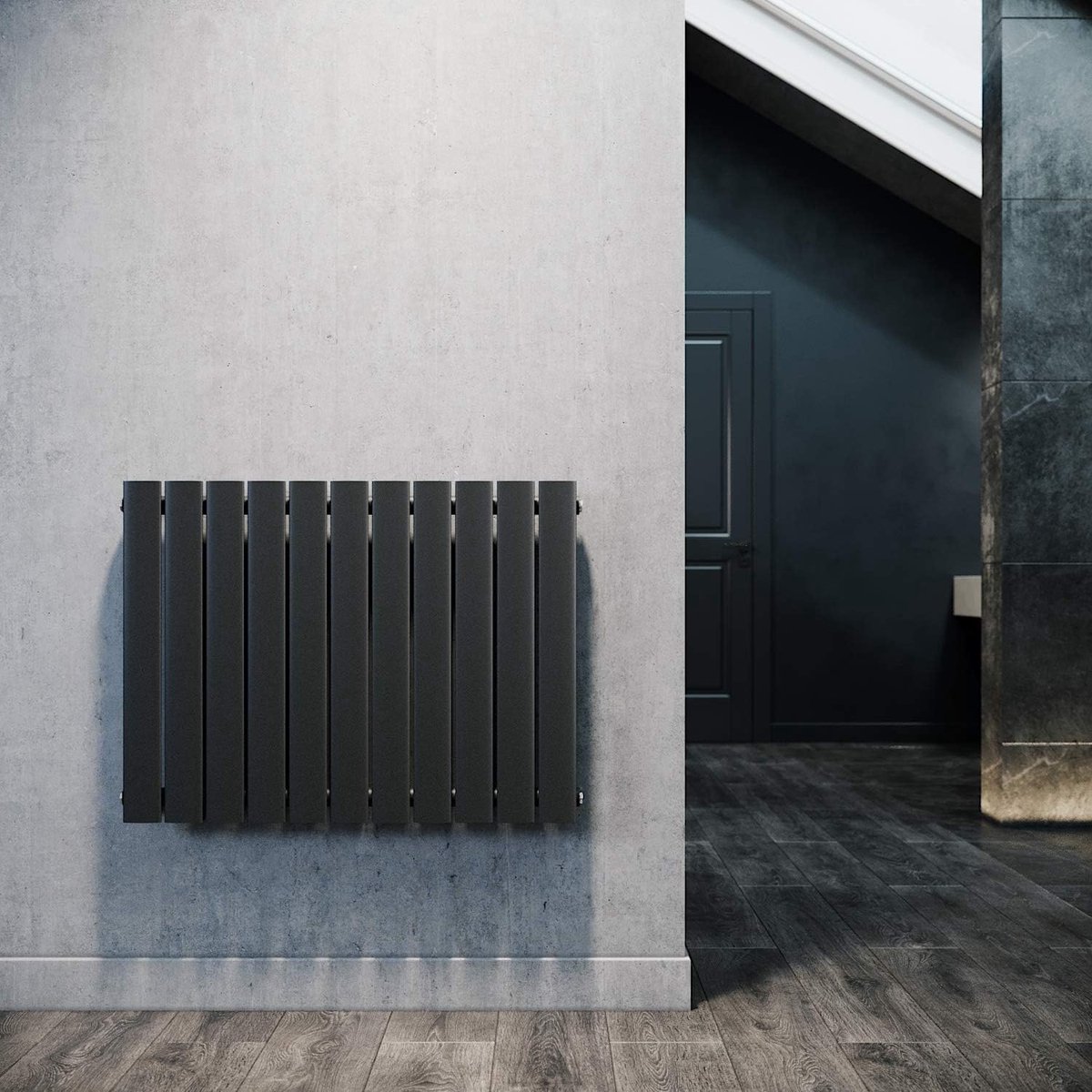 Horizontale Paneelradiator 630 x 847 mm - Antraciet voor Badkamer en Woonkamer