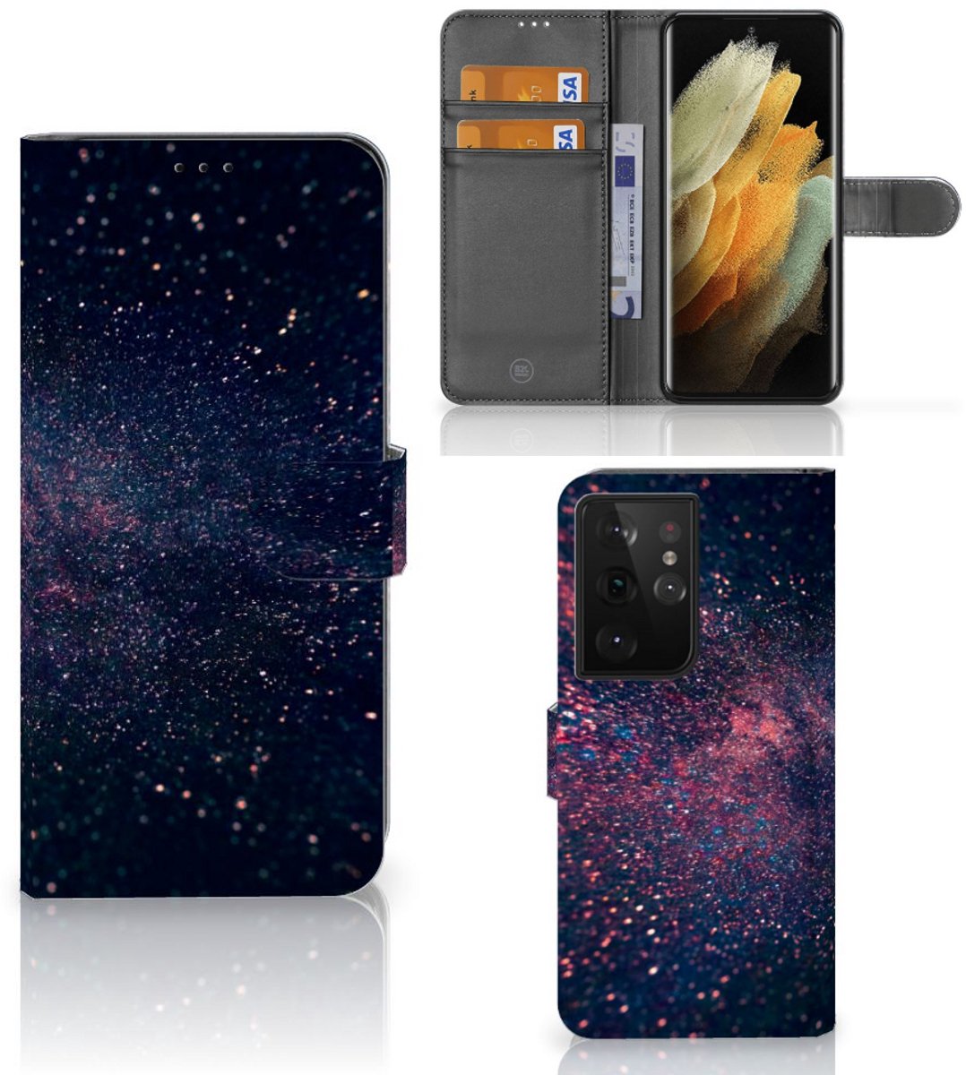 Samsung Galaxy S21 Ultra Book Case Stars