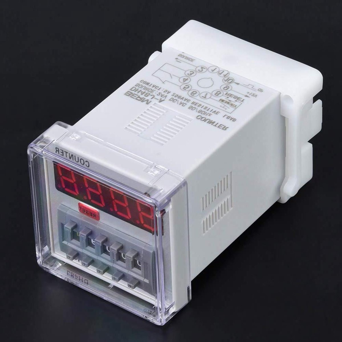 Telrelais met LED-display en ABS-behuizing voor automatische bediening - 220VAC