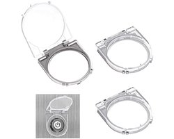 Allecto - Afdekking voor knopschakelaar - Noodstop - Universeel - 3 stuks - Computer Vaatwasser Wasmachine - Geschikt voor Diverse Modellen - 40,5 mm binnendiameter.