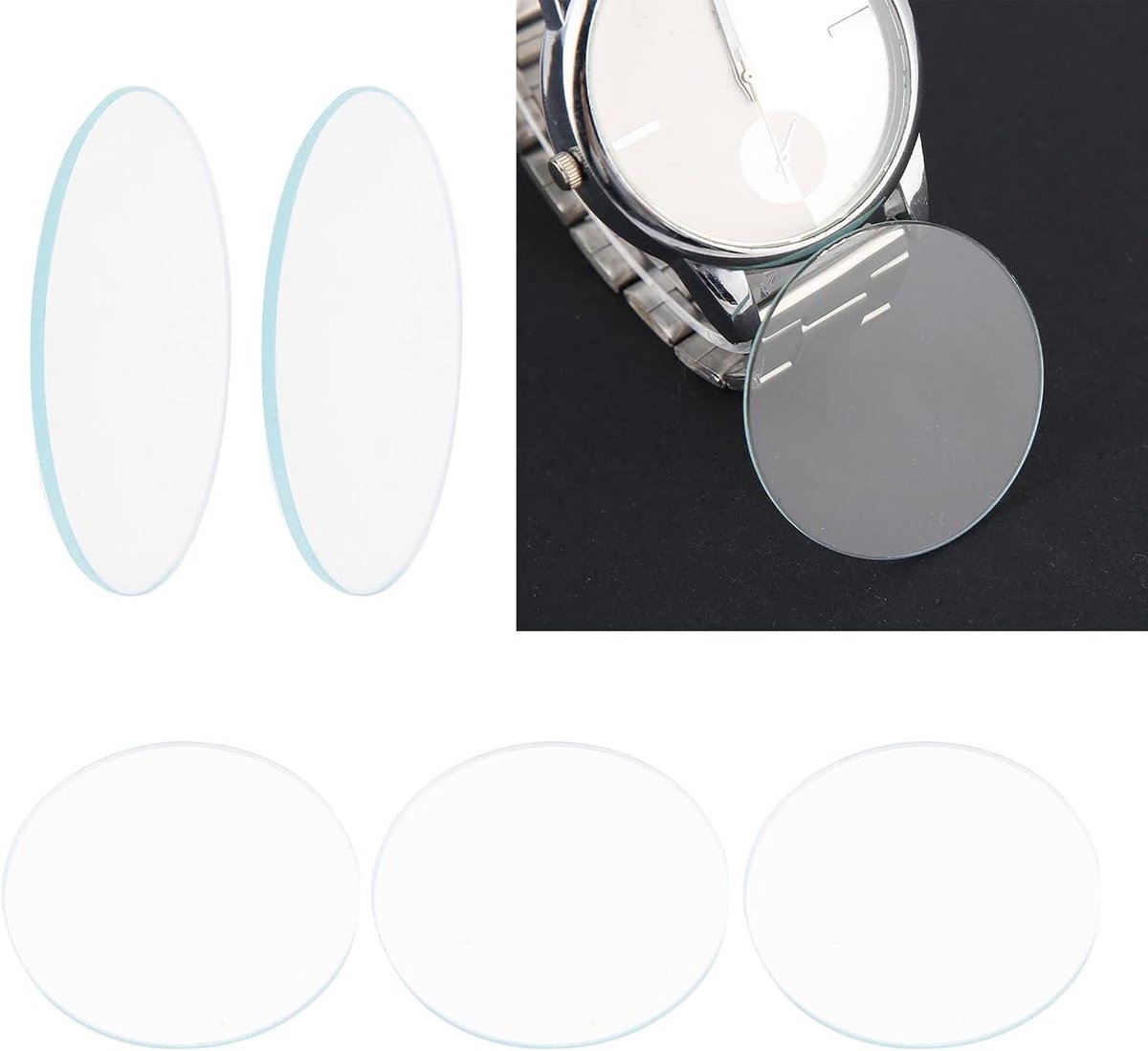 Allecto- Horlogeglas - Professioneel - Reserveonderdelen - Plat - Gereedschap - Reparatie Tool - Horlogemaker - Horloge Onderdelen Gereedschap, Kristal Lens Glas voor Horloge, Horloge Reparatie (37mm)