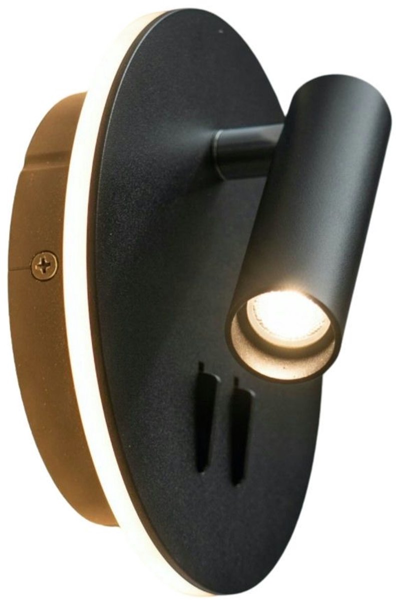 Kosilum - Bilbao - Wandlamp - Zwart - Aluminium en acryl