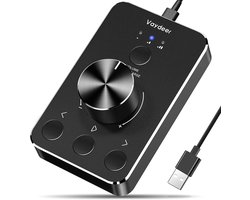 Volume Controller - Audio Regelaar - Computer Geluid - Met Mute Functie - 3.2 x 6 x 10 cm - Zwart