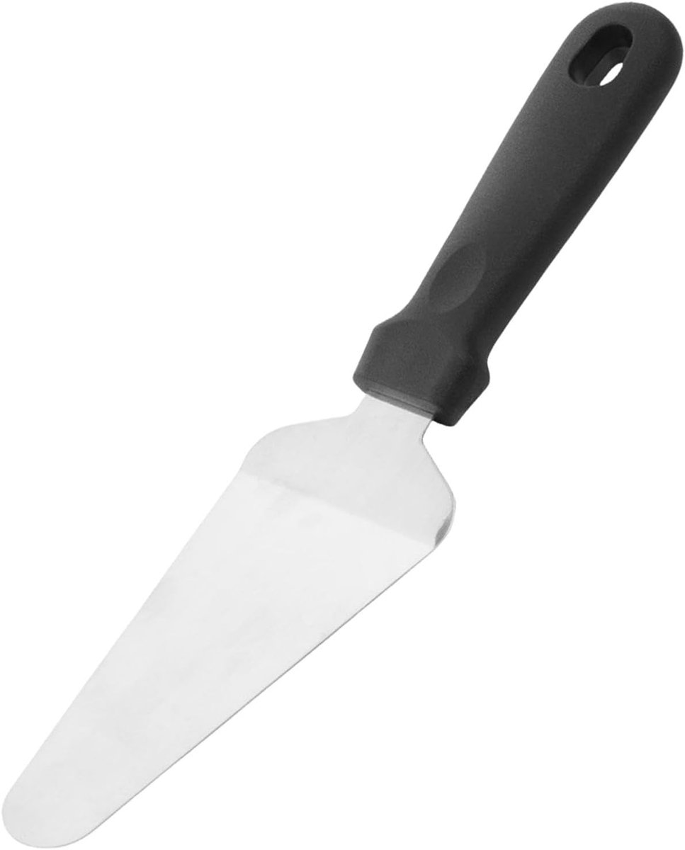 Pizzaschep - Pizza spatel - Hete pizza verplaatsen - Roestvrij staal - 27 cm lengte - Zwart