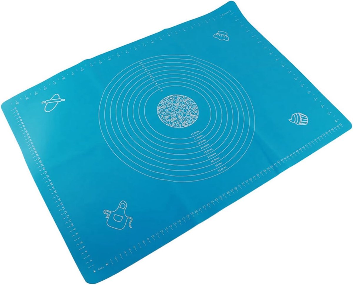 Siliconen Deegmat - Bakmat Kneedmat - Thuis Bakken - Antislip Schaalverdeling - 70x50cm