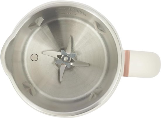 Aurixi® Sojamelk Maker - Milk Maker 600ml - Soepmaker 220V - Soupmaker - Melkmachine - 10 Krachtige Messen - met LED-Scherm - Magnetische Deksel - met Verwarmingsfunctie - Crèmewit - 15cm x 15cm x 29cm van Aurixi — afbeelding 2
