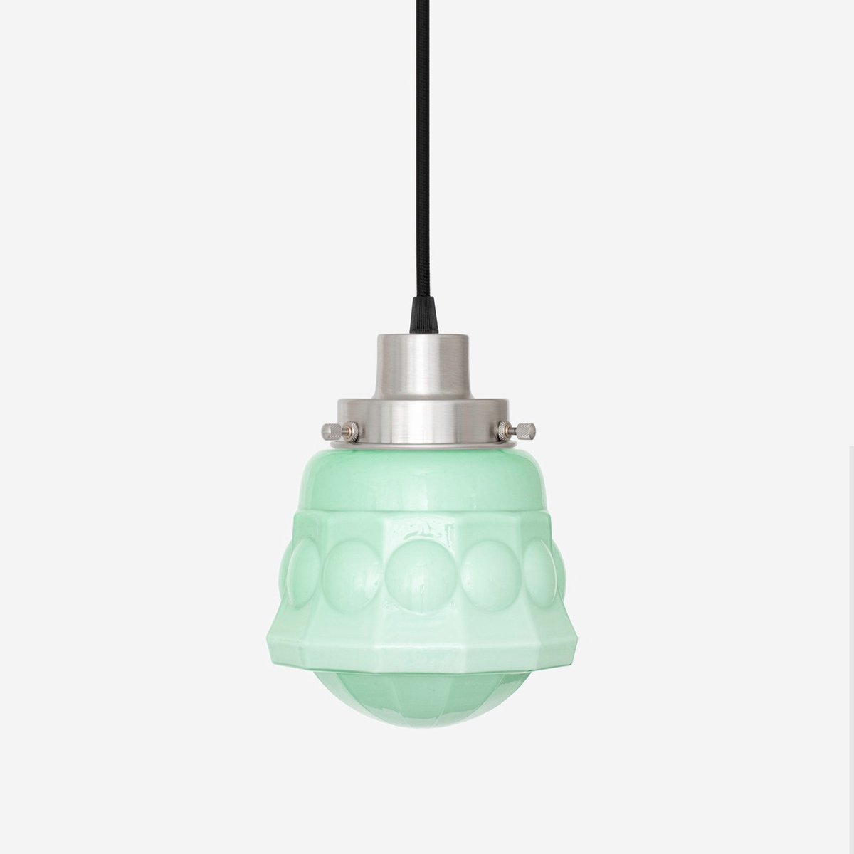 Coloured by Art Hanglamp aan snoer Weimar Mint 20's Matnikkel - Art Deco Trade Zachtgroen