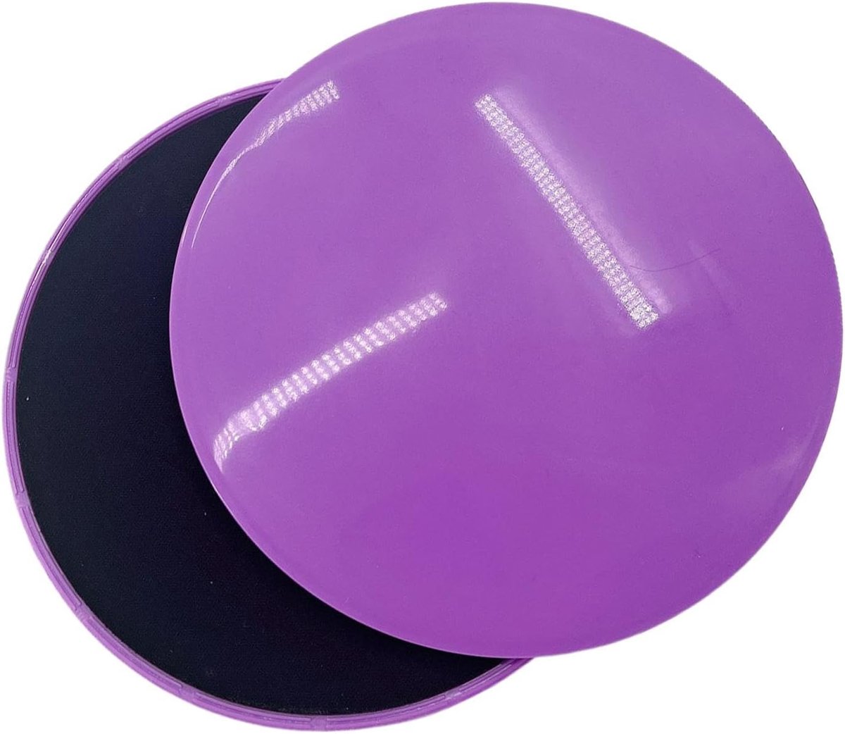 Fitness Glijders - Core Sliders - Kracht Training - Dubbelzijdig Gebruik - 17 cm Diameter - Paars