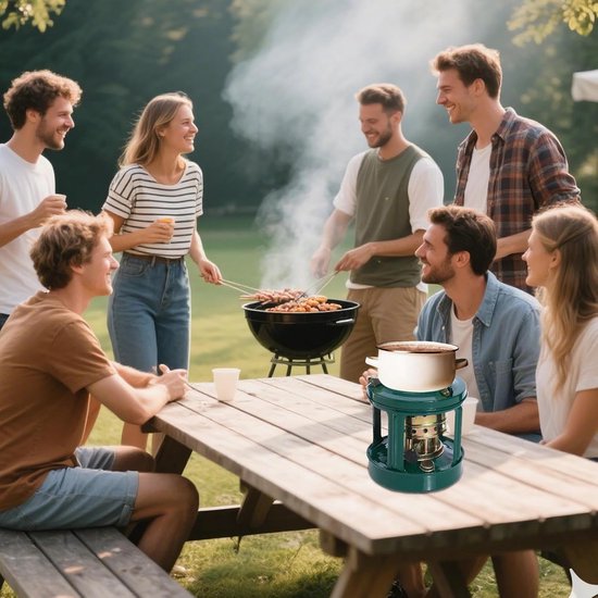Draagbare Petroleumkachel - Warmtestraler Oven - Kamperen Koken - 8 Katoenen Lonten - 729 Gram — afbeelding 4