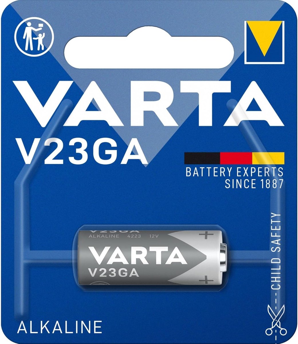Batterij 23A - Alkaline Cel - Afstandsbediening Voeding - 12 Volt Spanning - 23 Ampère