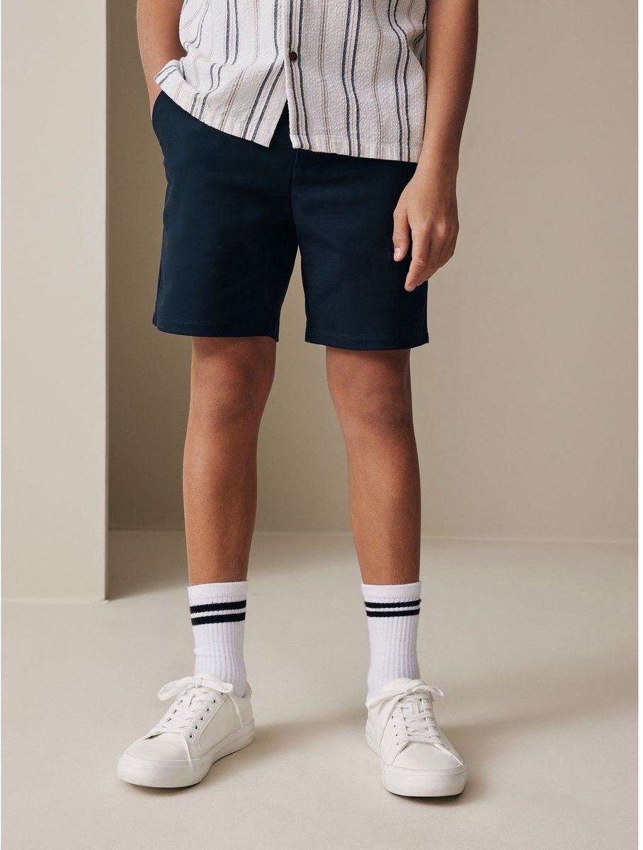 Next - Jongens - Premium chinoshort - Blauw