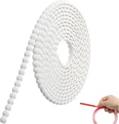 Flexibele sierlijst trim peel and stick wandsierlijst zelfklevende wandrandstrip PVC decoratieve kralenrand voor plafondtegelrand (wit, 15mm×3m