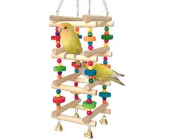 Houten Kauwspeelgoed - Knaaghout Vogel - Vogelkooi Verrijking - Natuurlijk Veilig Materiaal - 37x10x10 cm