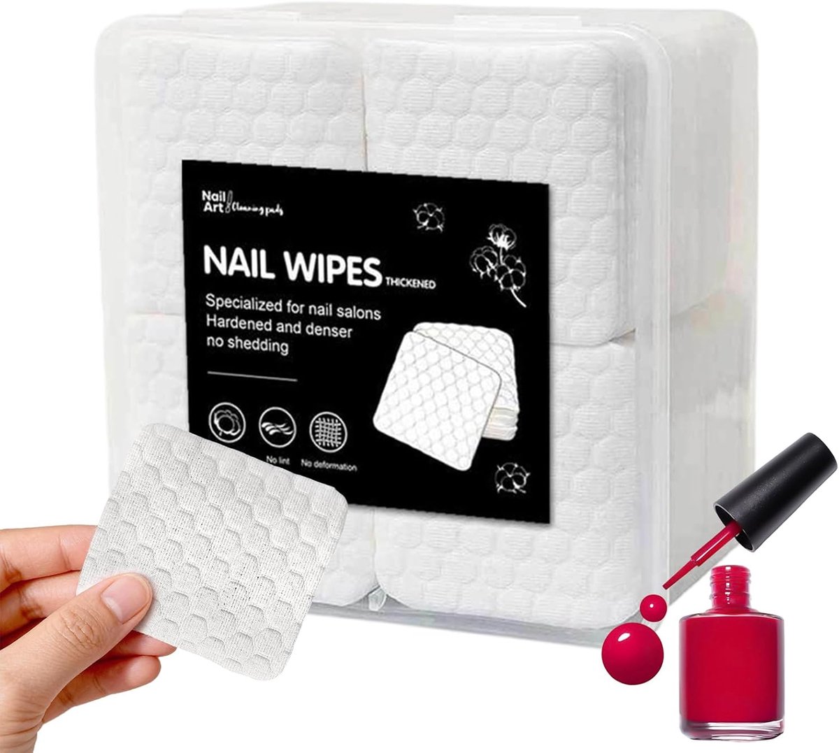 Nagel Doekjes - Niet-Geweven Pads - Nagel Reiniging - Super Absorberend - 500 Stuks