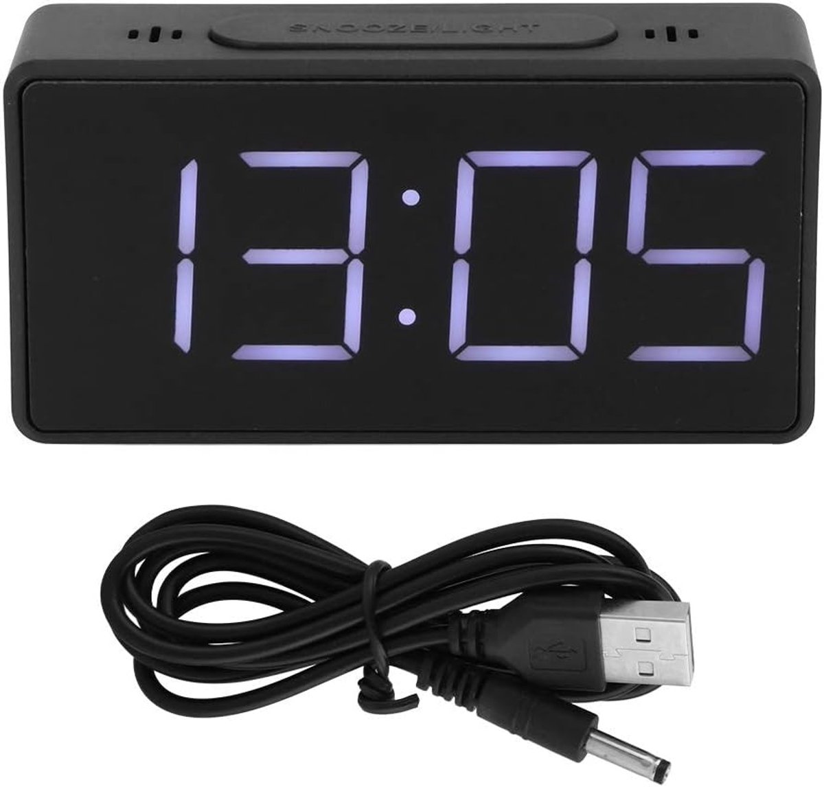 Digitale Wekker - LED Klok - Ochtend Routine - Met Snooze Functie - Compact Formaat - Zwart