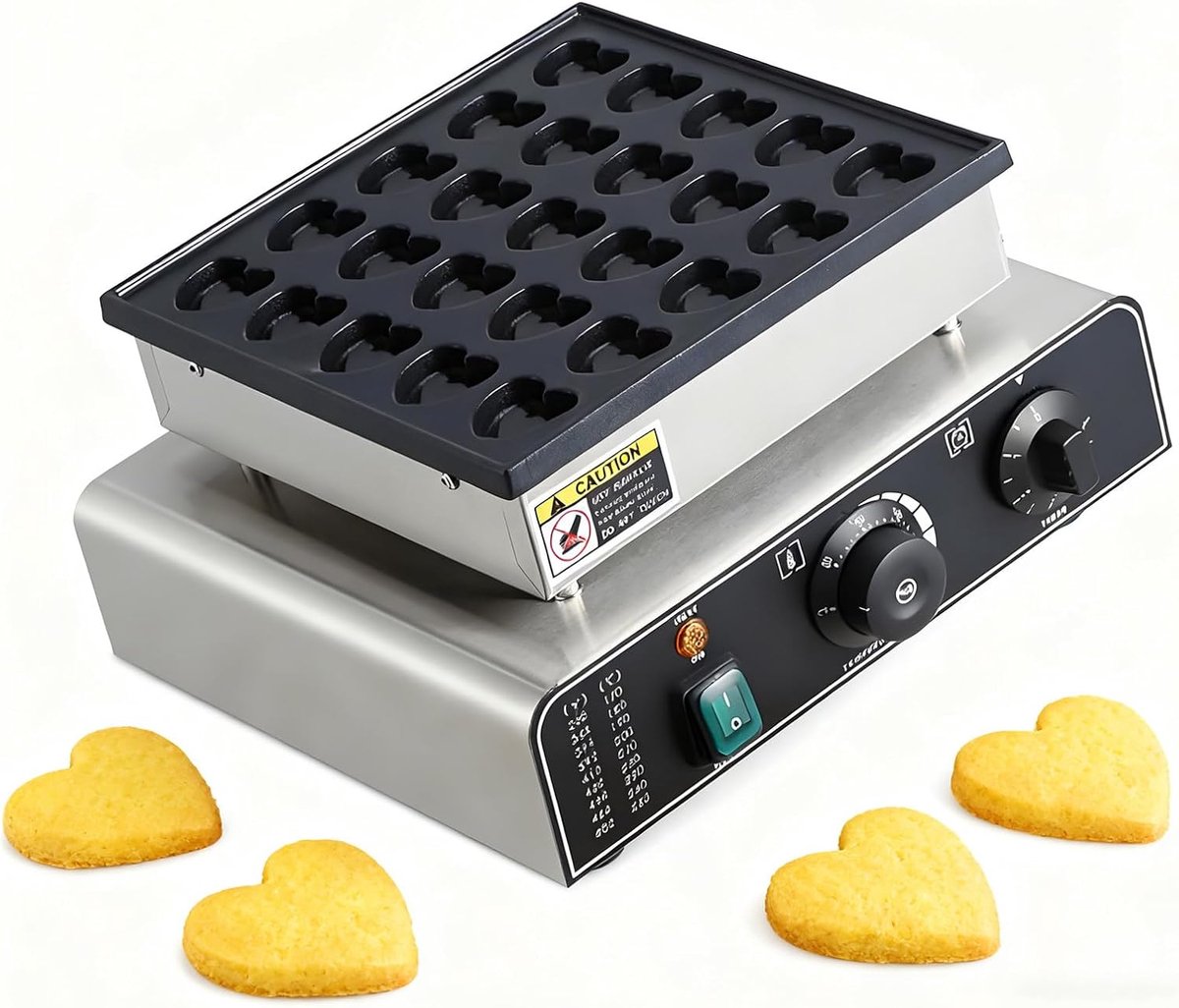 Pannenkoekenmaker - Apparaat voor snacks - Snacks maken - 25 stuks tegelijk - 38 x 38 x 38 cm