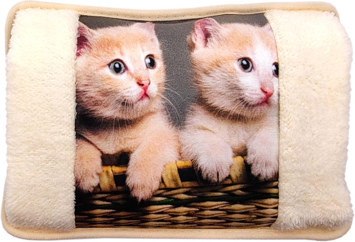 Elektrische kruik - Oplaadbare warmte - Pijnverlichting kou - Draadloos met handwarmers - 26x19 cm - Zacht design