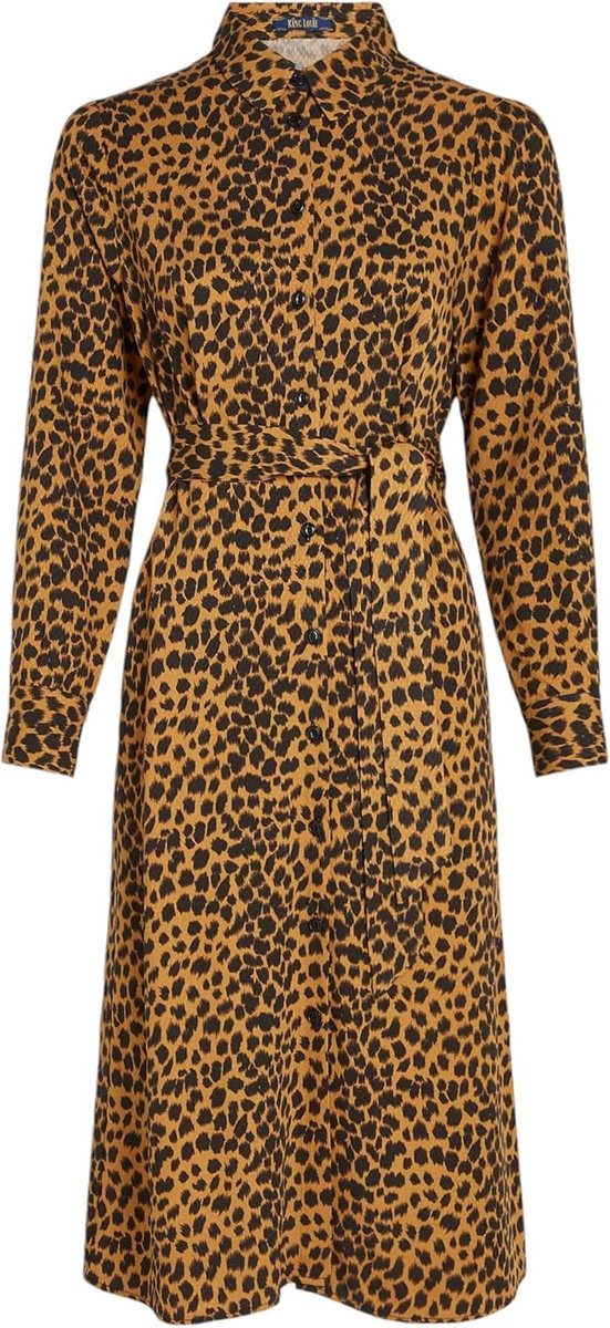 Dames Blousejurk - Midi Jurk - Casual Dagelijks - Duurzaam Lenzing EcoVero - Midi Lengte - Dierenprint