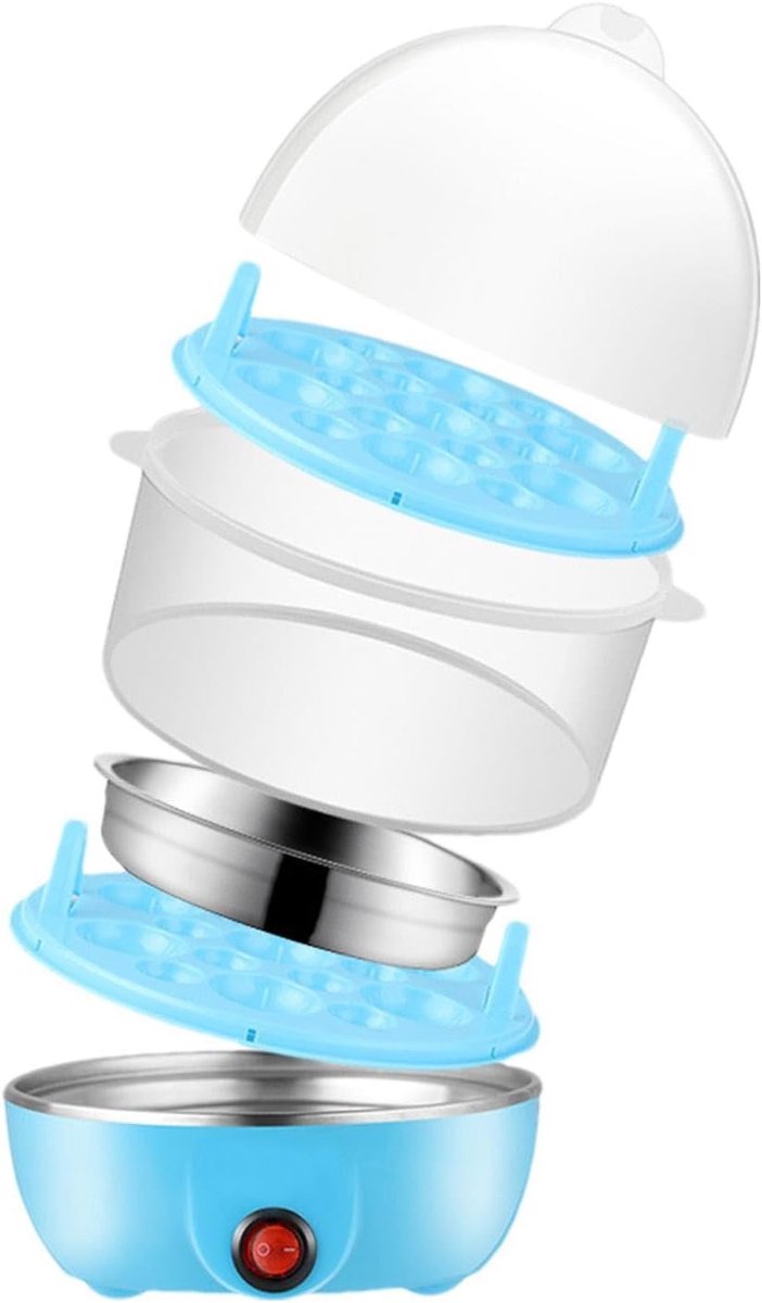 Elektrische Eierkoker Keukenapparaat Stomer Snel Eieren Koken Roestvrij Staal Plaat 23.7L x 18.9B cm Meerkleurig