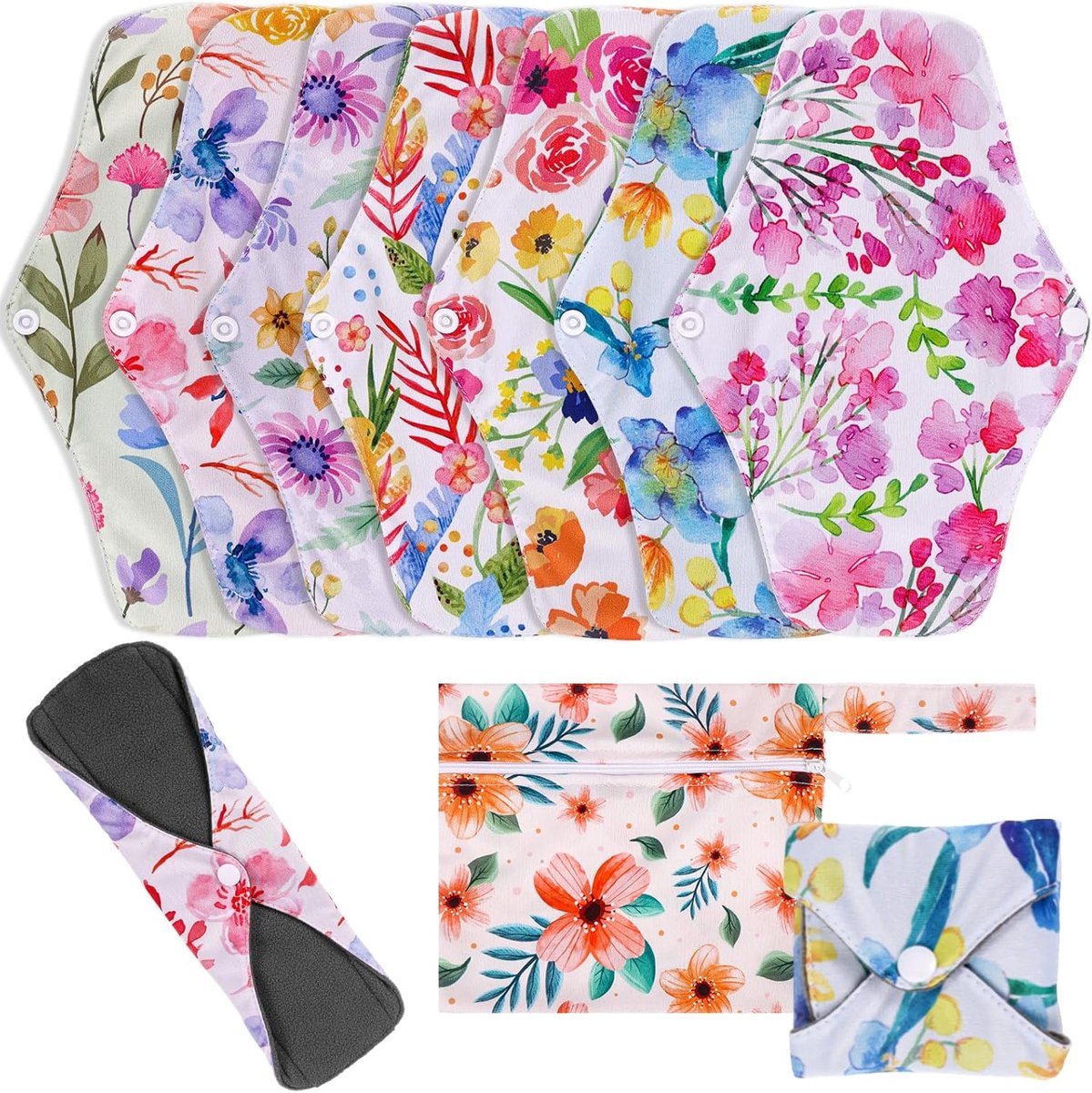 Wasbare Inlegkruisjes - Herbruikbare Pads - Dagelijkse Hygiëne - Absorberend Materiaal - 7 Stuks