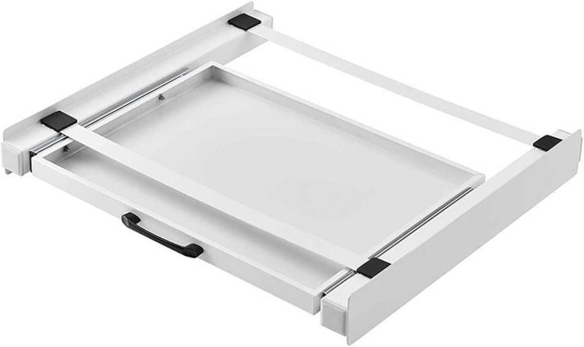 Wasmachine Droger Stapelset - Verbindingsframe Plank - Ruimte Besparen - Uittrekbare Plank - 60x54 Cm Apparaten