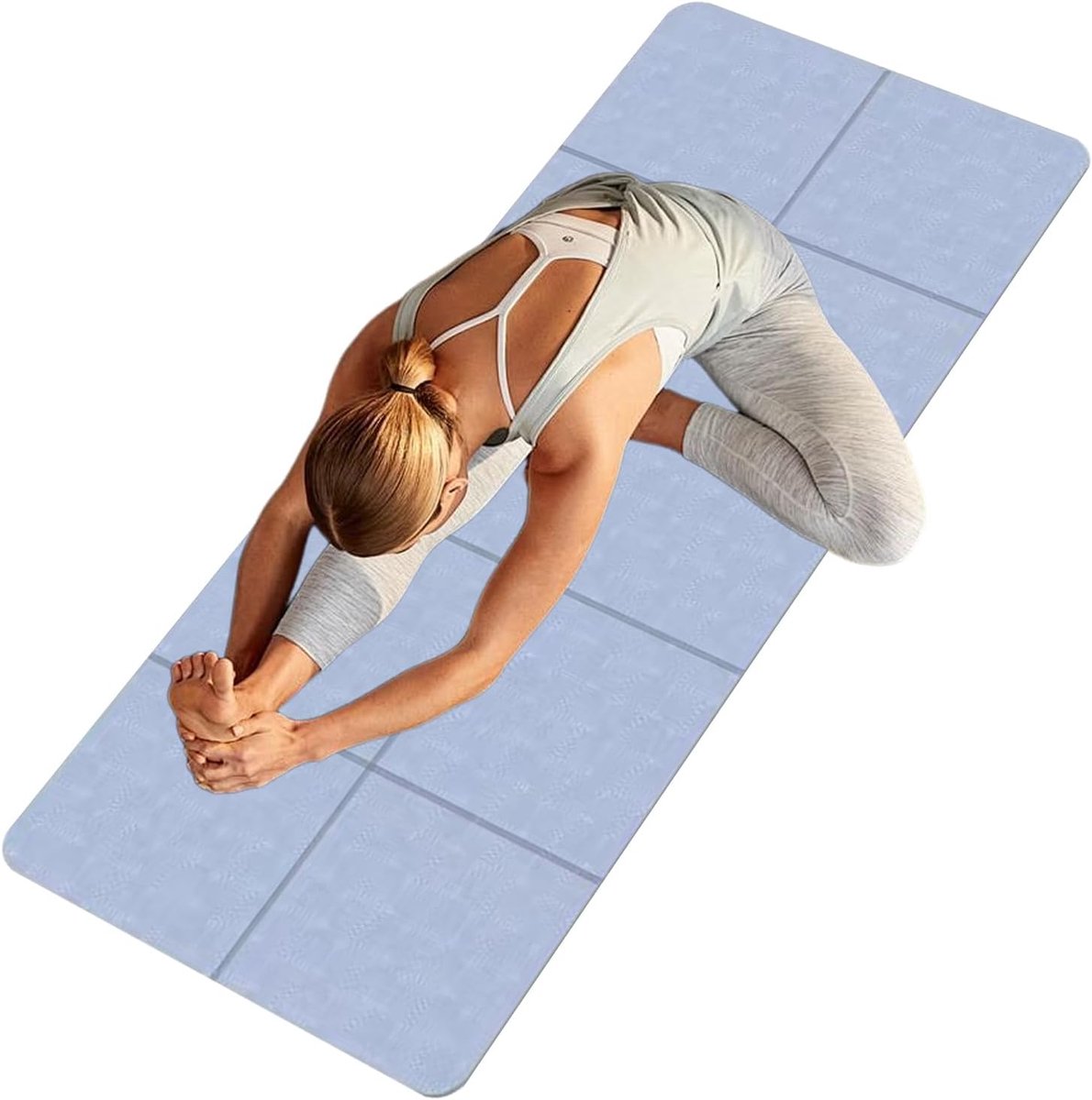 Opvouwbare Sportmat - Yogamat Fitnessmat - Thuis Sporten Reizen - Compact Draagbaar Ontwerp - 183x61cm Uitgevouwen - Donkerblauw