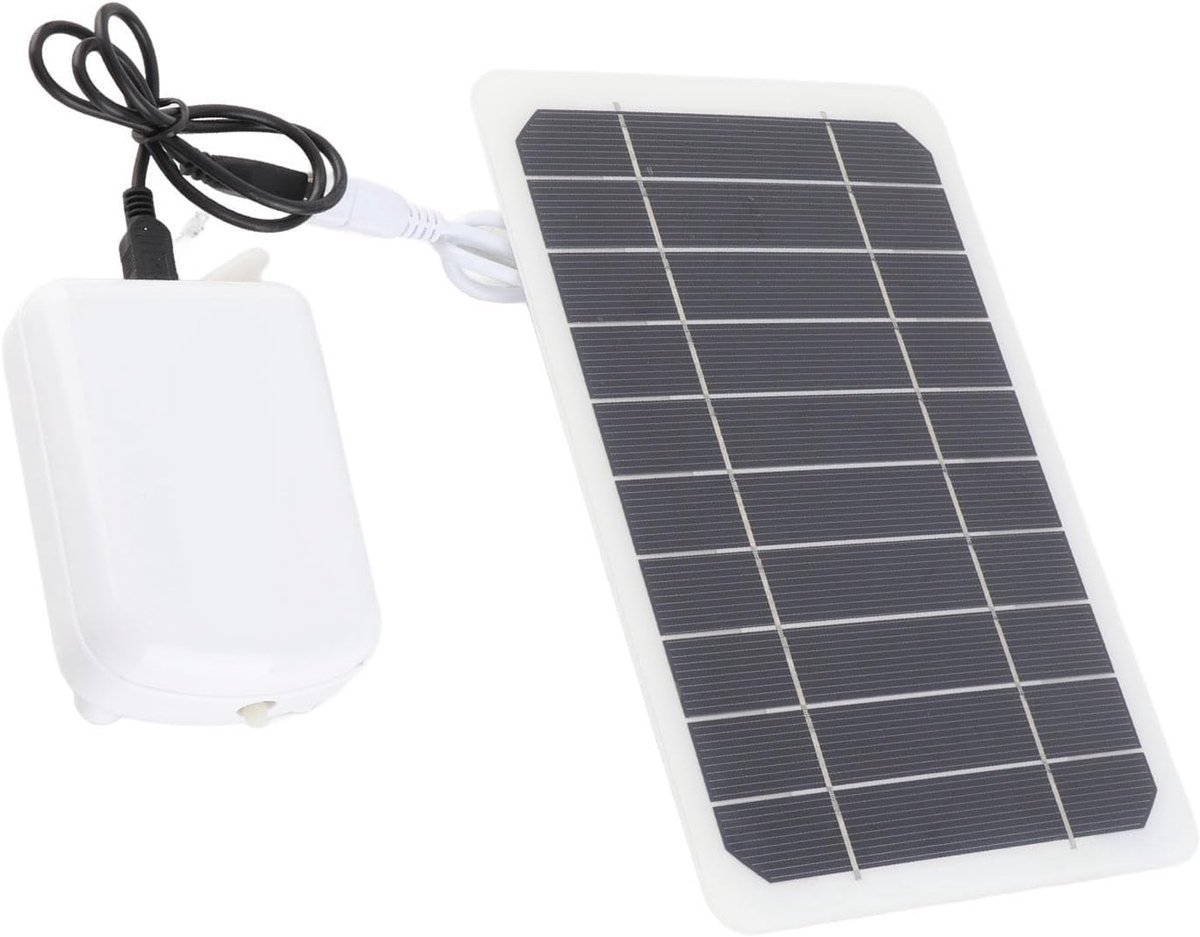 Zonne-vijverbeluchter - Aquarium pomp - Zuurstofvoorziening - Ingebouwde batterij - Compact ontwerp