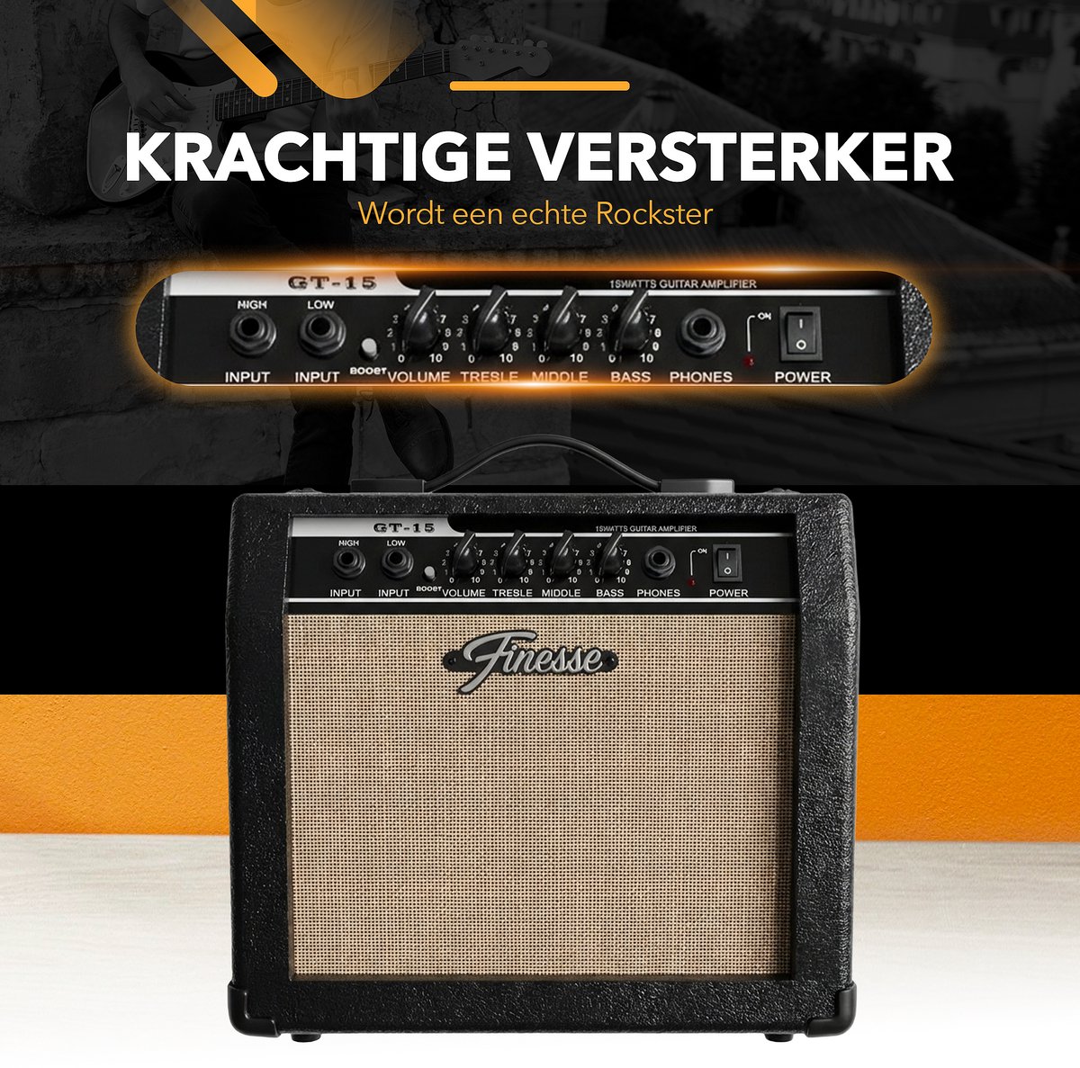 Finesse Elektrische Gitaar + Versterker