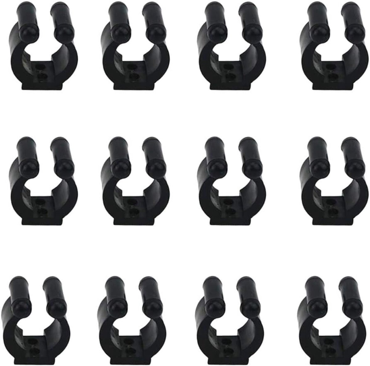 Keu Clips - Hengel Houder - Biljart Opslag - Verstelbare Grip - 0.5-1.5 cm Gat - Zwart