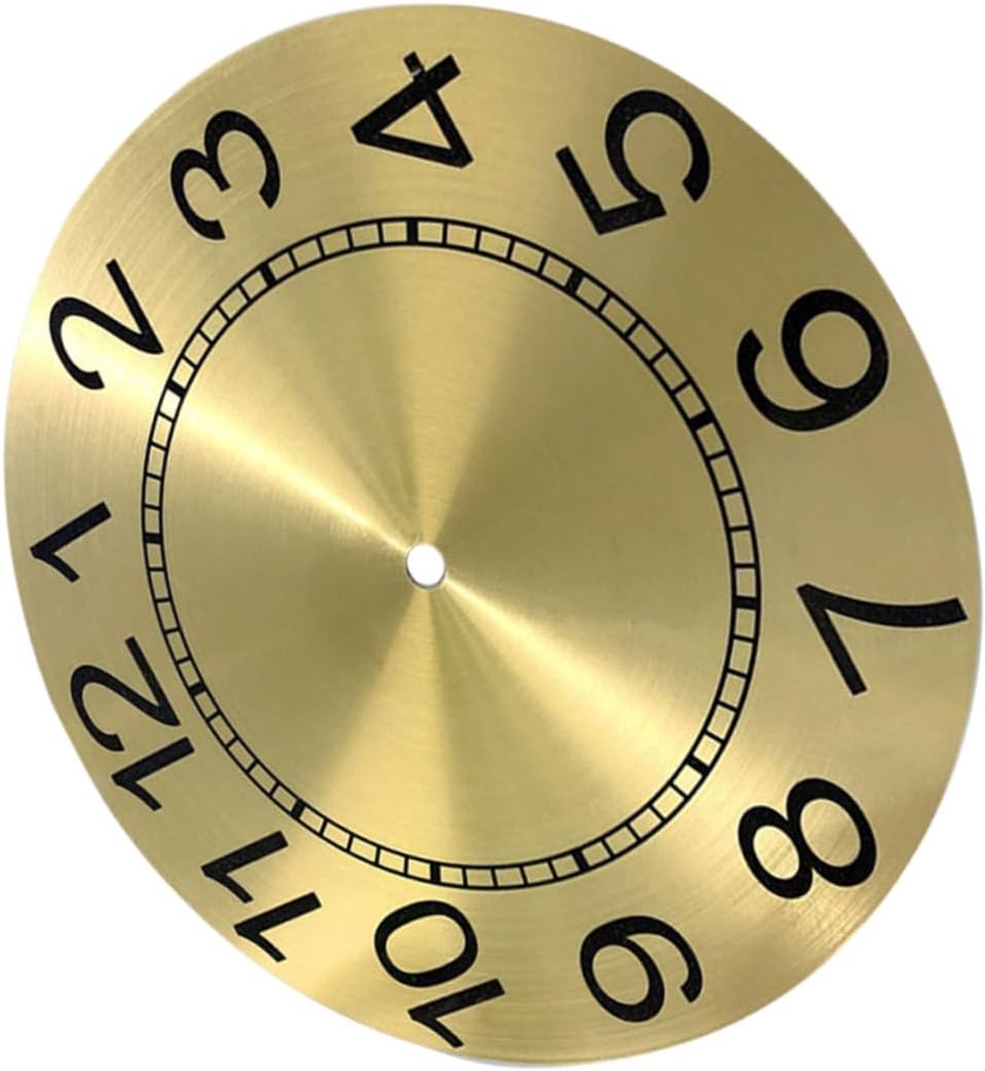 Wandklok Wijzerplaat - Ronde Cijfers - Klok Maken - Aluminium Afwerking - 24.3cm Diameter - Goud