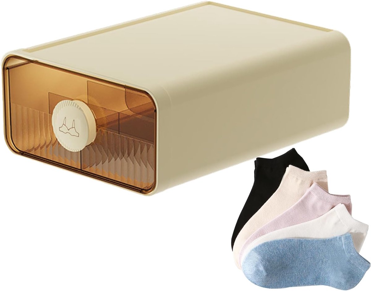 Lade Organizer - Kast Opberger - Ondergoed Sorteren - Stofdicht Design - 25x13x25 cm - Wit