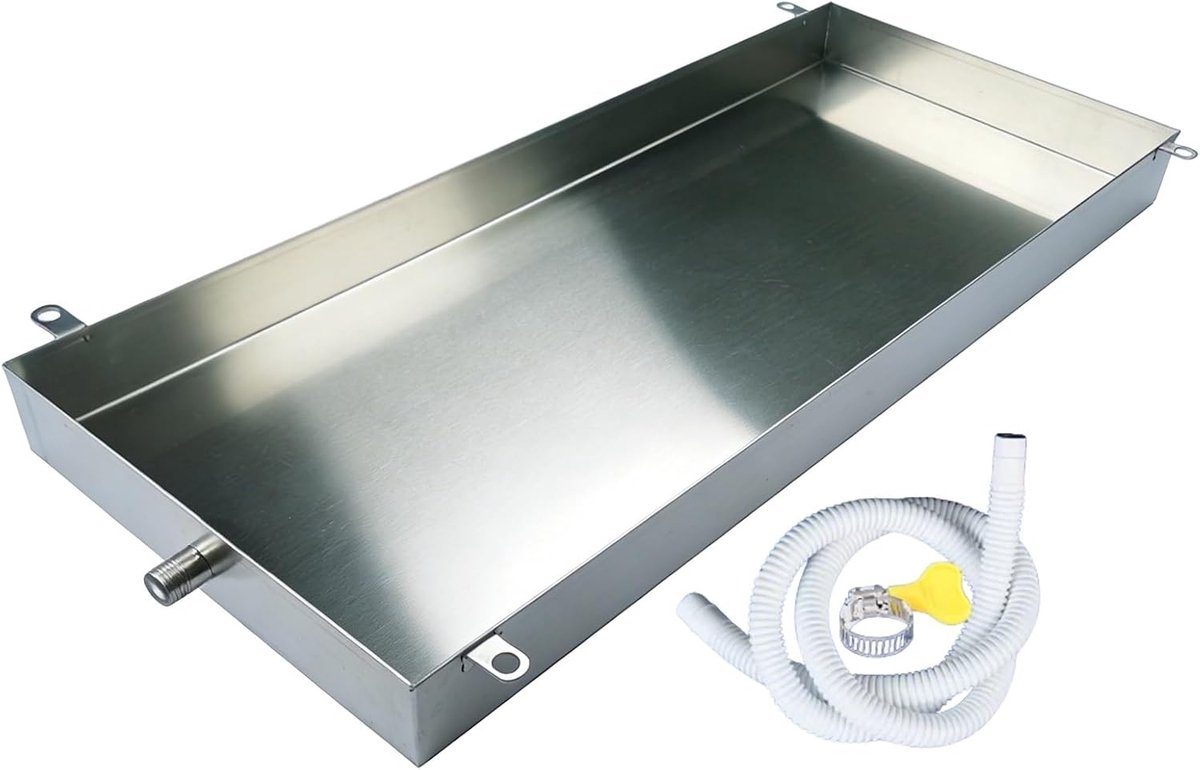 Afvoerpan Roestvrijstaal - Condensbak - Apparaten Drogen - Verstelbare Grootte - 20 x 60 cm