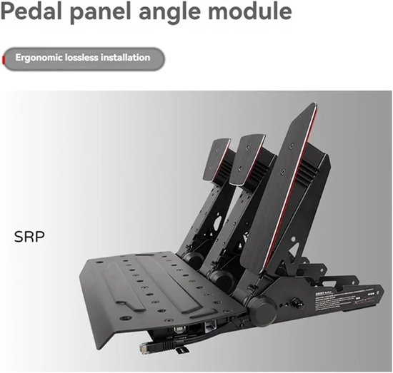 Pedaal Verhoger Module - Hoogte Paneel - Race Simulator - Verstelbare Hoek - 10x10x10mm - Zwart — afbeelding 2