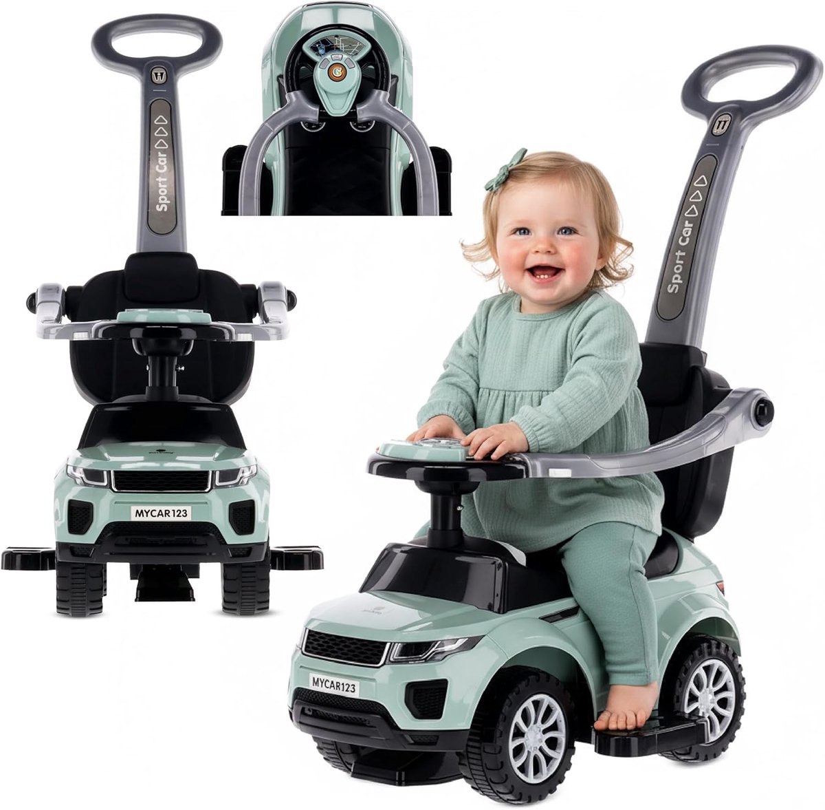 Loopauto Kinderen - Duwauto Plezier - Binnen Buiten Spelen - Groeit Mee Met Kind