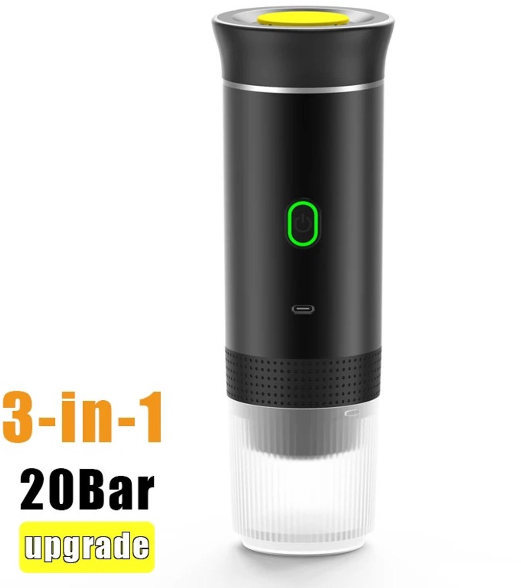 Seth Select Koffiezetapparaat - Koffiemaker - Espressomachine - Draagbare Elektrische Capsule Koffiezetapparaat - Espresso Pot - Draadloze Verwarmingspomp - Koffiezetapparaat Reizen en Auto 3 In 1 Koffiepot