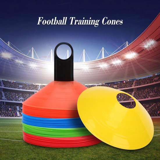 Markeerhoedjes Set - Sport Kegels - Training Snelheid - Duurzaam PE Materiaal - 5cm Hoog - Rood van Merkloos — afbeelding 3