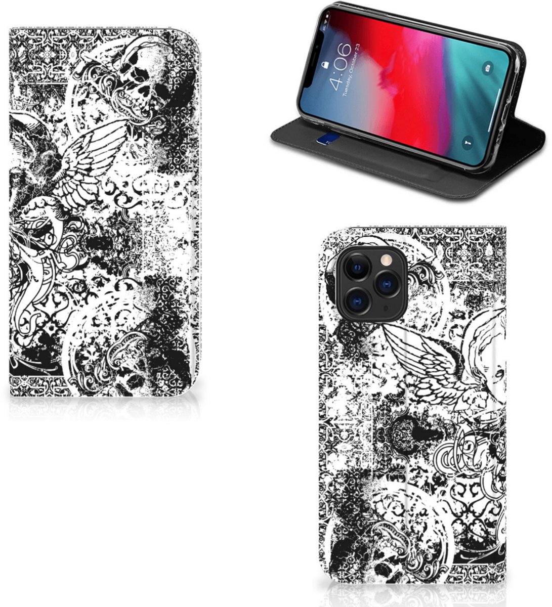 Mobiel BookCase Apple iPhone 11 Pro Skulls Angel