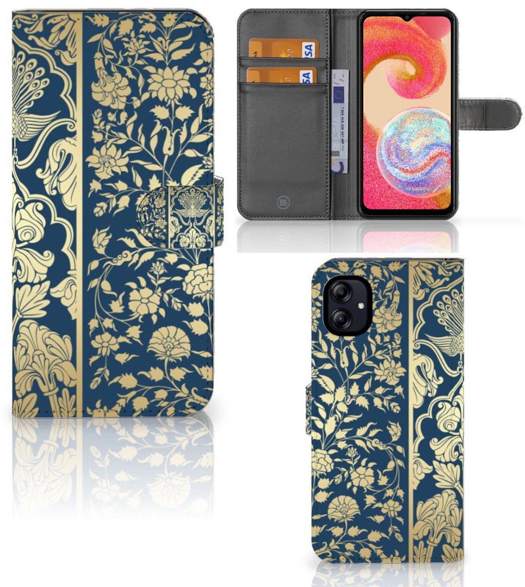 Samsung Galaxy A04e Hoesje Beige Flowers