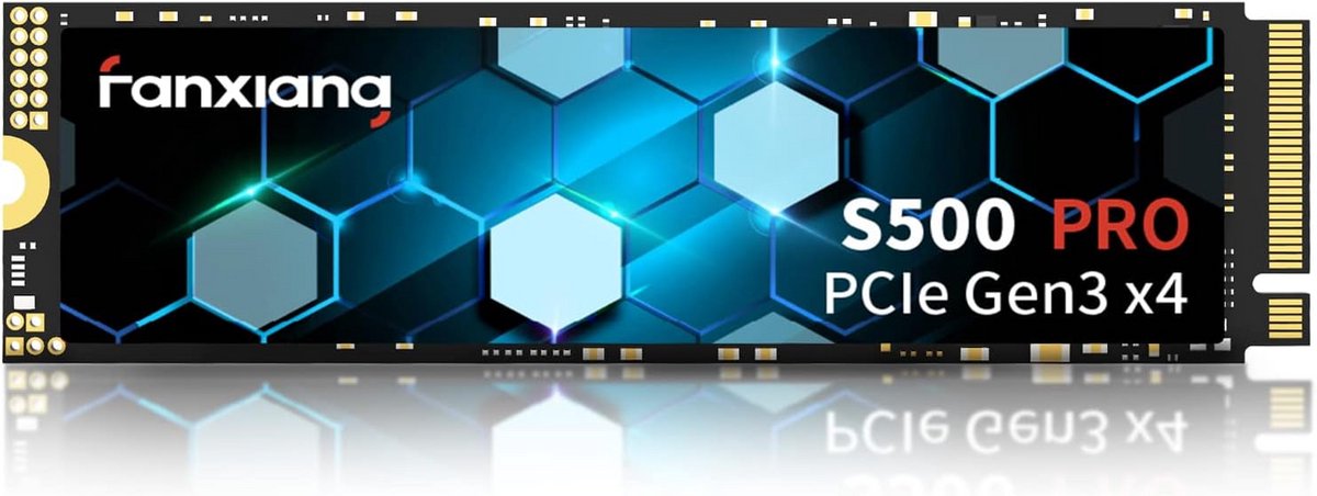 256 GB NVMe M.2 PCIe Gen3x4 SSD met SLC-cache en 3D NAND TLC - Razendsnelle interne opslag tot 3500 MB/s