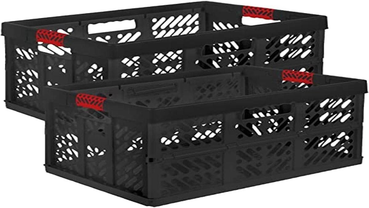 Professionele Vouwboxen 45L - Graphiet Rood - Ideaal voor Opslag